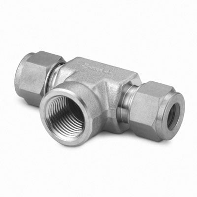 Stainless Steel Swagelok Tube Fitting, Female Branch Tee, 3/8 in. Tube ...